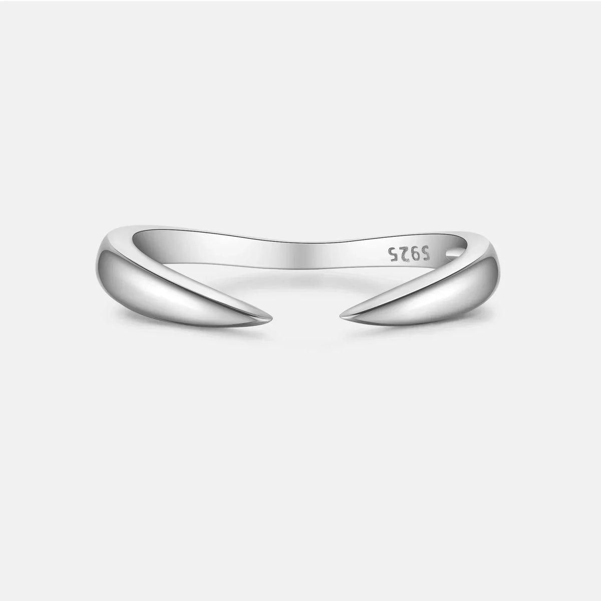 Bague ouverte Talon en argent sterling 925 doré