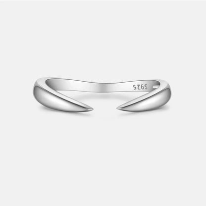 Bague ouverte Talon en argent sterling 925 doré