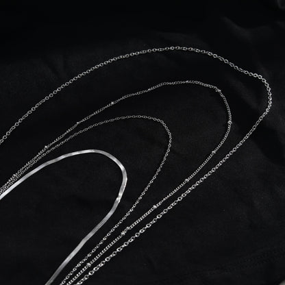 Collier multi-rangs SABRINA à quatre couches en argent