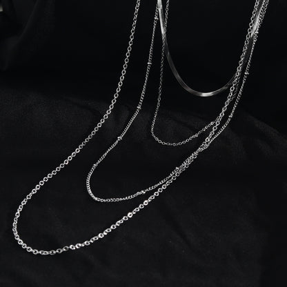 Collier multi-rangs SABRINA à quatre couches en argent