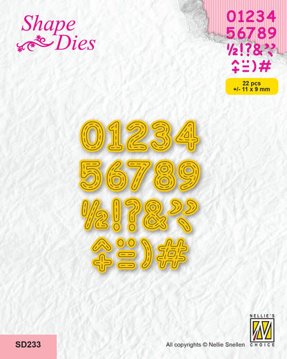 Matrices de découpe Nellie's Choice - Chiffres cousus