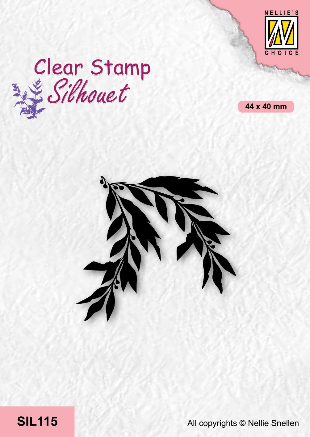 Nellie's Choice Tampon Transparent Silhouette - Branche de Saule Pleureur
