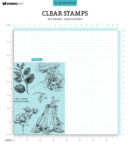 SL Clear Stamps Autumn Blossoms Autumn Bouquet 98x138x3mm 5 PC nr.509