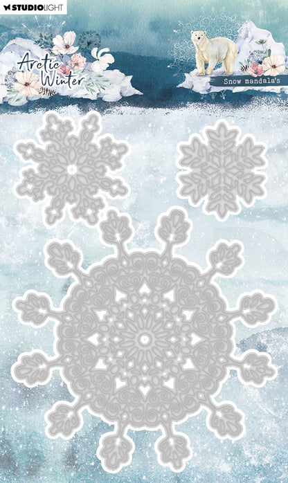 Matrices de découpe SL Mandalas des neiges Hiver arctique 105x144x1mm 3 pièces n°762