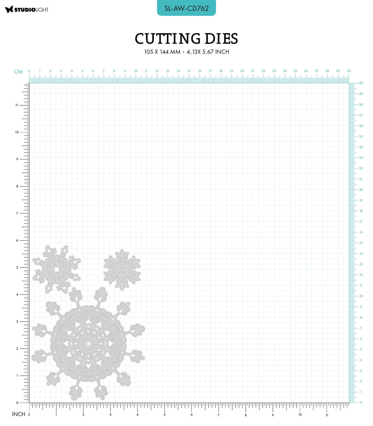 Matrices de découpe SL Mandalas des neiges Hiver arctique 105x144x1mm 3 pièces n°762