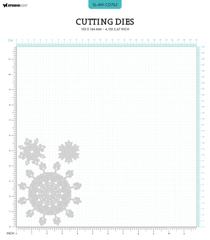 Matrices de découpe SL Mandalas des neiges Hiver arctique 105x144x1mm 3 pièces n°762