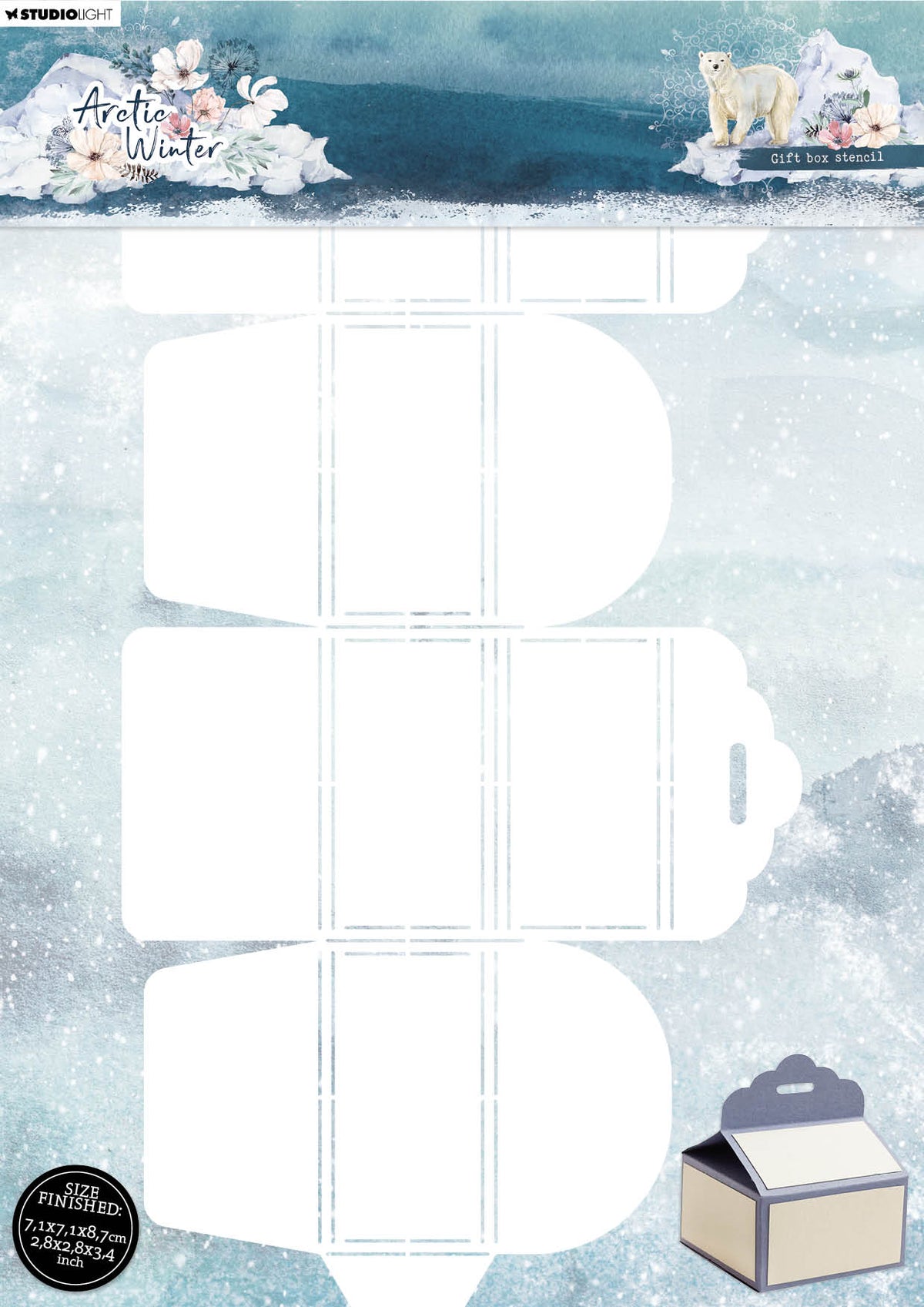 SL Pochoirs Coffret Cadeau Hiver Arctique 155x297x1mm 1 pièce n°02