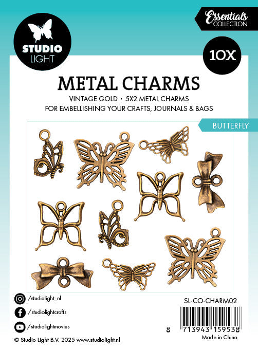Breloques Métal SL Papillon Consommables 10 PC