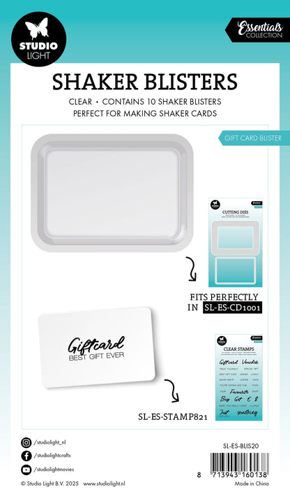 SL Shaker Blister Gift Card Blister Essentials 10 Pieces