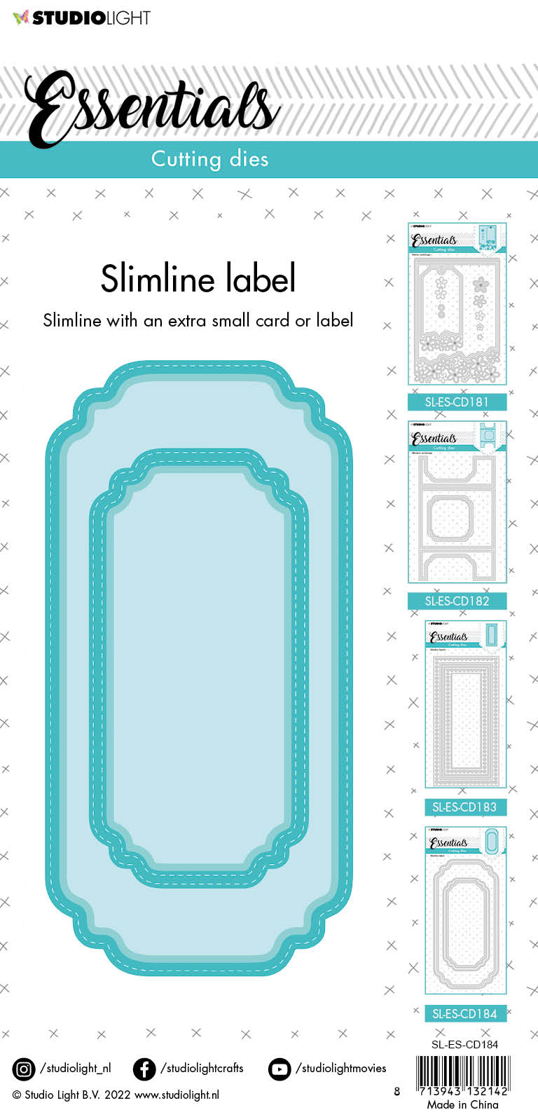 SL Matrice de Découpe Étiquette Slimline Essentiels 105x210x1mm 1 PC nr.184