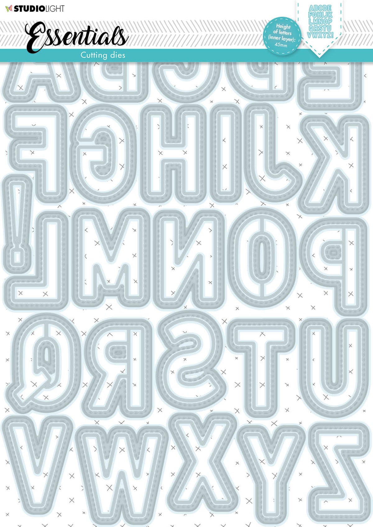 SL Matrice de découpe Grands alphabets essentiels 210x297x1mm 54 pièces n°185