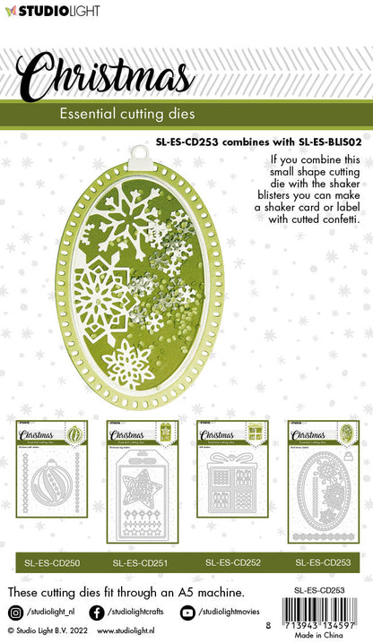 SL Matrices de découpe Noël Ovale Shaker Essentials 96x138x1mm 6 PC nr.253