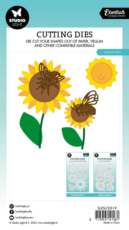 SL Matrices de découpe Abeilles florales Essentiels 96.2x139x1mm 12 PC nr.519
