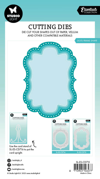 Matrices de découpe SL Cadre à points Forme essentielle 105x148x1mm 4 pièces n°715