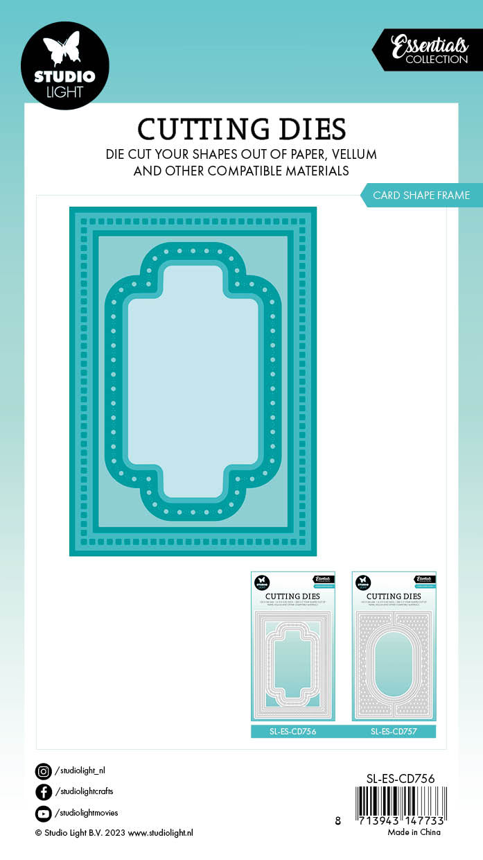 SL Matrice de découpe Forme de carte Cadre Essentials 105x148x1mm 9 pièces réf. 756