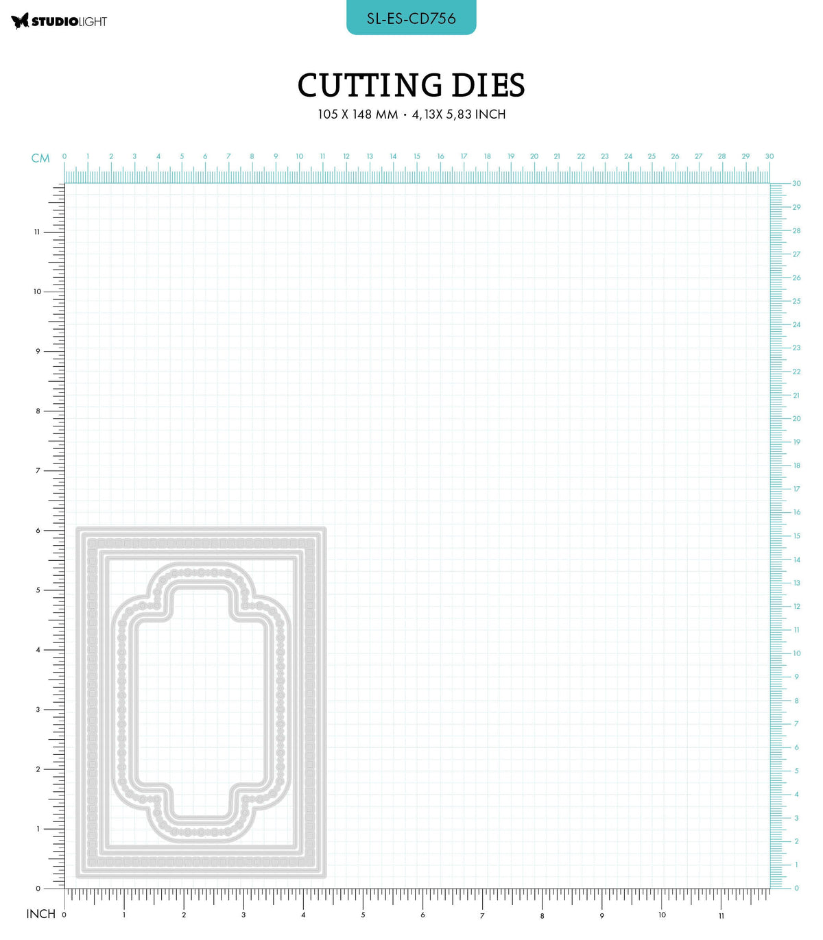 SL Matrice de découpe Forme de carte Cadre Essentials 105x148x1mm 9 pièces réf. 756
