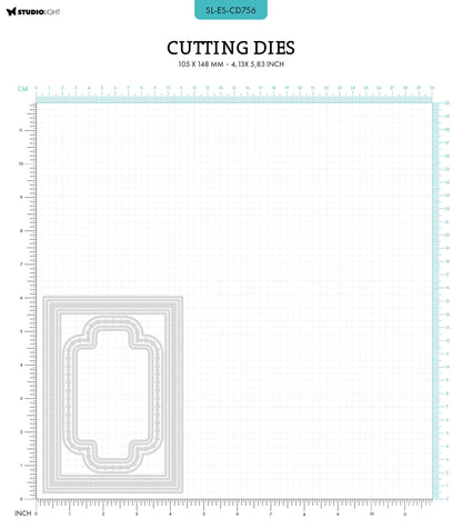 SL Matrice de découpe Forme de carte Cadre Essentials 105x148x1mm 9 pièces réf. 756