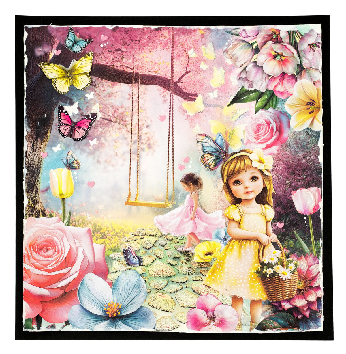 SL Collage Paper Pad Fluttering Flowers Essentials 24 Sheets