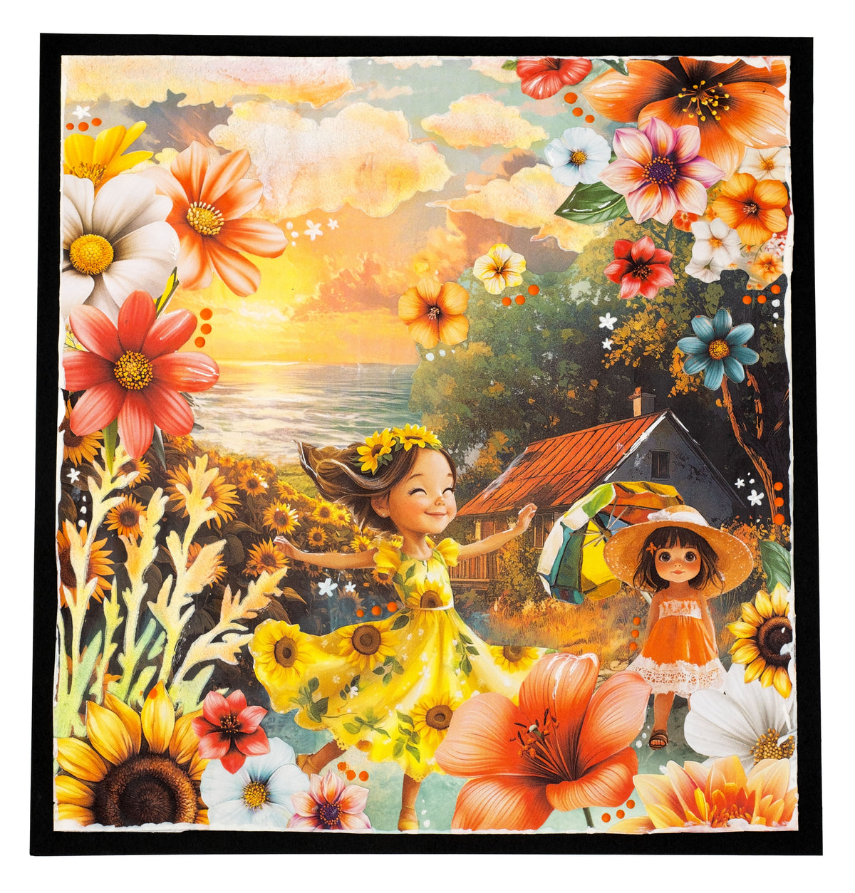 SL Bloc de papier pour collage Essentiels de beauté estivaux 24 feuilles