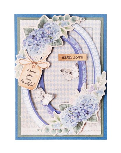 SL Blocs prédécoupés Hydrangea Frames Essentials 105x148x3mm 24 feuilles n°66