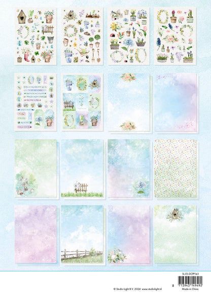 SL Bloc de papiers découpés Garden Season Essentials 294x210x9mm 32 feuilles n°143