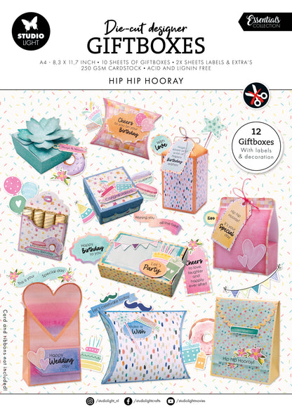 SL DIY Coffrets cadeaux Hip Hip Hooray Blocs de papier Essentiels 12 F
