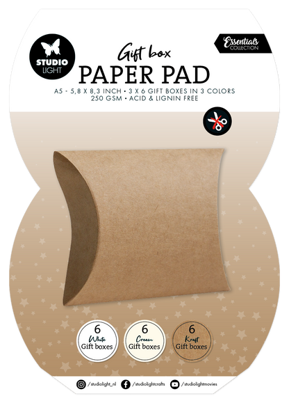 SL Giftbox Paper Pad Pillow Box Essentials 18 Sheets
