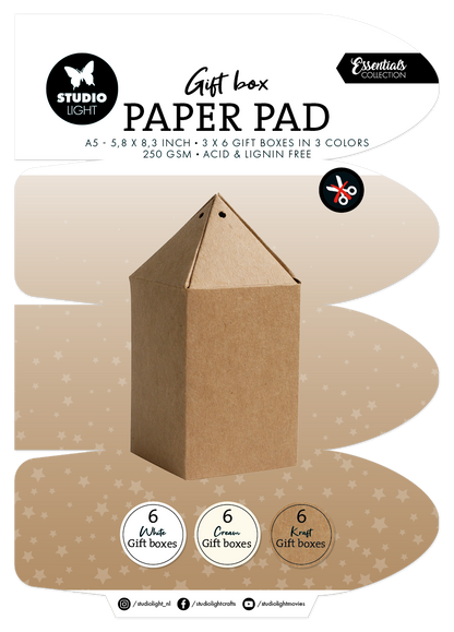 SL Boîte Cadeau Blocs de Papier Essentiels Boîte Cadeau 18 Feuilles