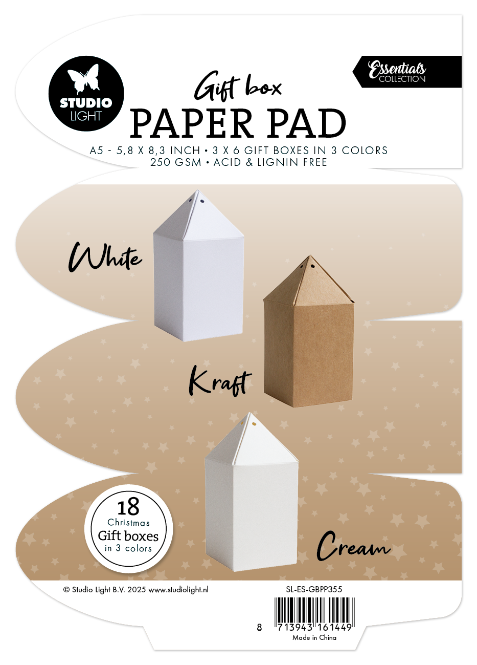 SL Boîte Cadeau Blocs de Papier Essentiels Boîte Cadeau 18 Feuilles