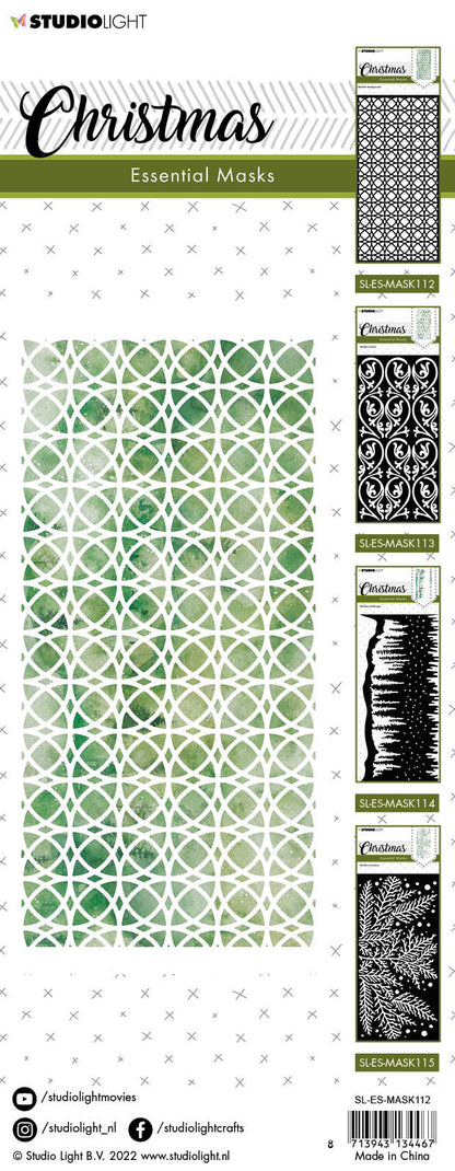Masque SL Noël, arrières-plans Slimline, indispensables, 105x210x1mm, 1 pièce, n°112