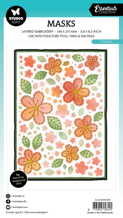 SL Outil de perforation Masque Fleurs Essentiels 2 PC