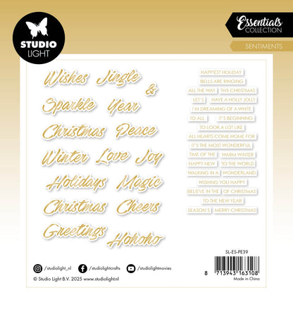 SL Éléments de papier - Doré - Sentiments - Essentiels tendance - 40 pièces
