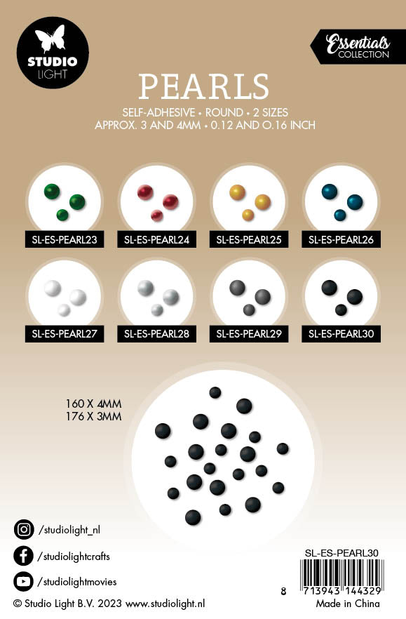 SL Perles Autocollantes Perles Noires Essentiels 105x160x4mm 336 PC n°30