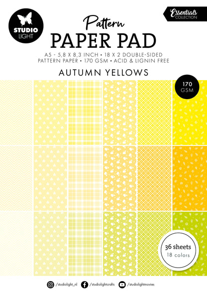 SL Pattern Paper Pad Autumn Yellows Essentials 36 SH