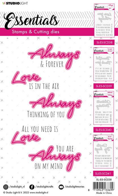 SL Tampons & Matrices de découpe Always Love Essentials 148x191x1mm 14 pièces n°38