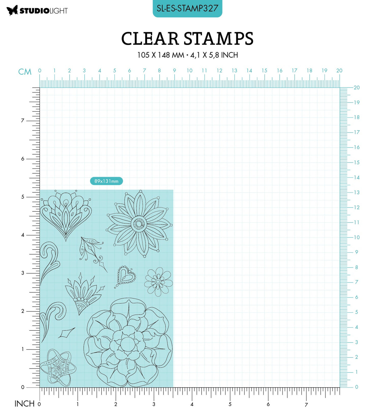 SL Tampon transparent Mandala Madness Essentials 148x105x3mm 11 PC n°327