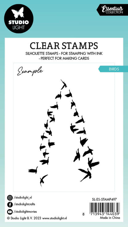 SL Tampon transparent Oiseaux Essentiels 62x93x3mm 1 PC n°497