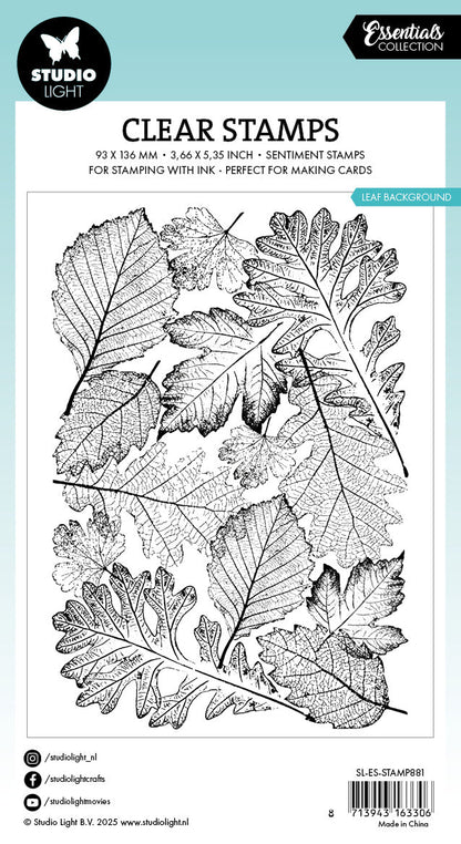 SL Tampon transparent Fond de feuille essentiels 1 pièce