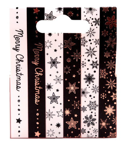 SL Washi Tape Black/White - Rose Gold Essentials 6 PC