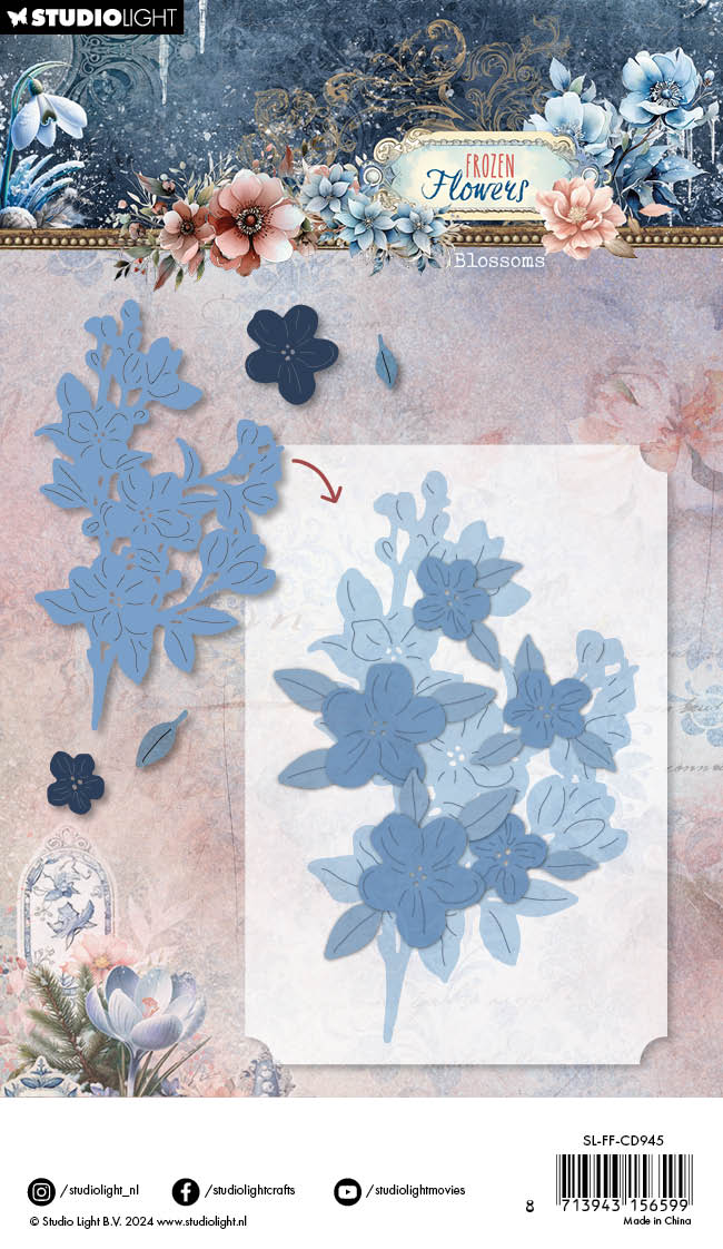 SL Matrice de coupe Fleurs givrées 5 pièces