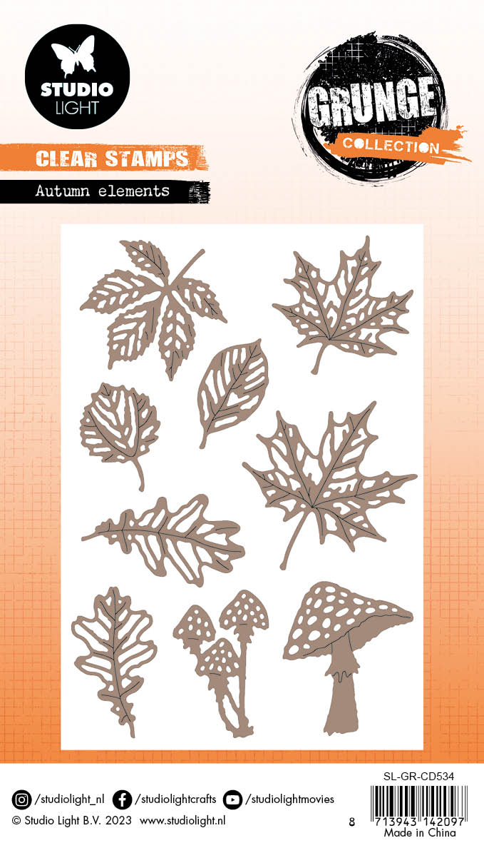 Matrices de découpe SL Éléments d'automne Collection grunge 96x140x1mm 9 pièces réf. 534