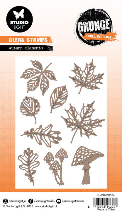 Matrices de découpe SL Éléments d'automne Collection grunge 96x140x1mm 9 pièces réf. 534