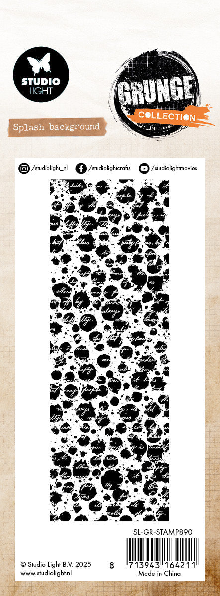 SL Tampon transparent Splash Background Grunge Collection 72x193.6x3mm 1 Pièce