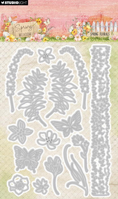 SL Matrice de découpe Florales de printemps Prairie printanière 14 pièces