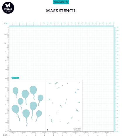 SL Mask Balloons Sweet Stories 150x210x1mm 1 PC nr.191