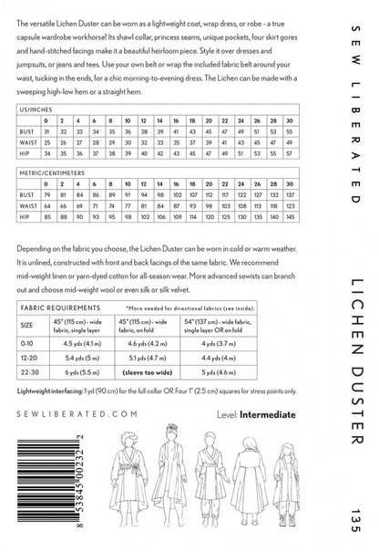 Lichen Duster Sewing Pattern by Sew Liberated