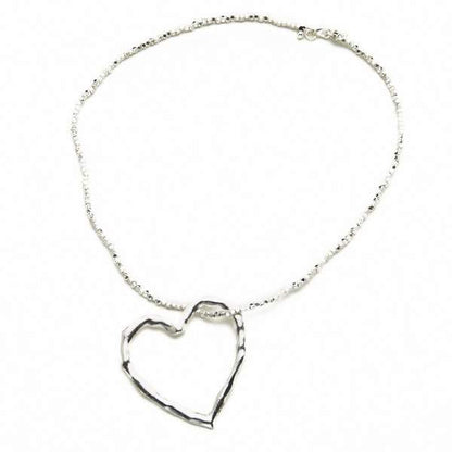 Collier Cœur Ouvert en Plaqué Argent