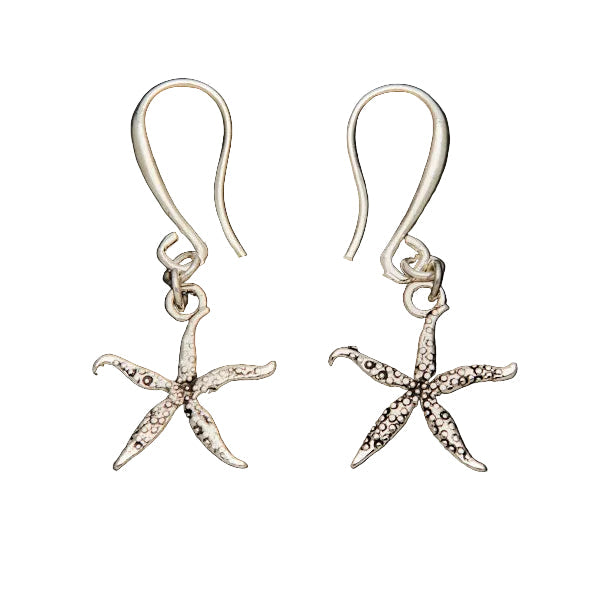Boucles d'oreilles Breloques Étoiles de mer en Plaqué Argent