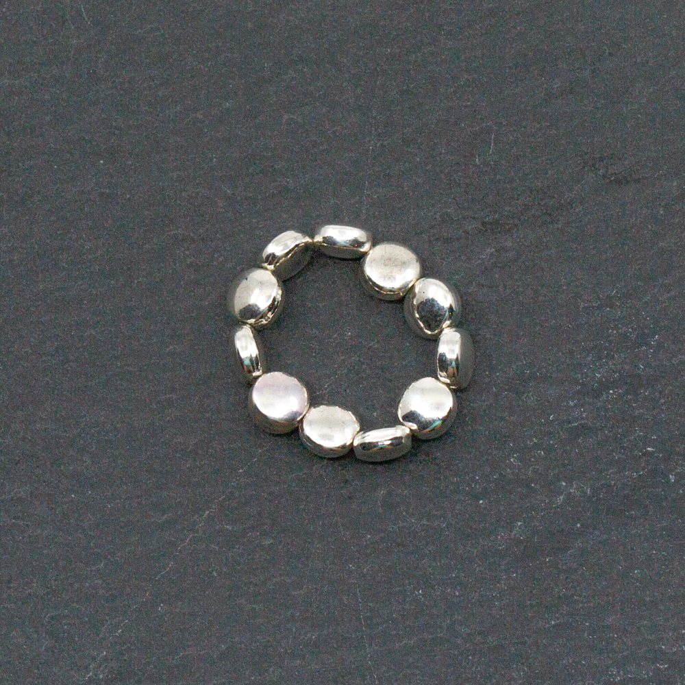 Bague élastique en plaqué argent