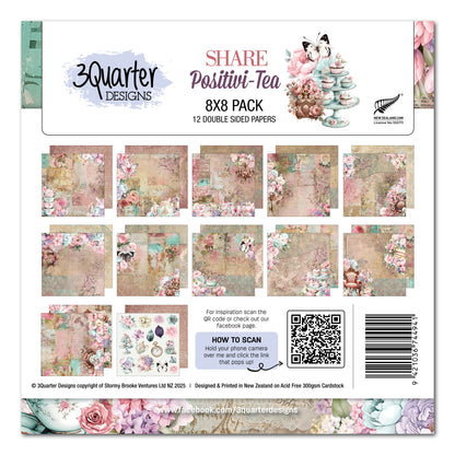 Bloc de papier 20x20 cm Positivi-Tea 3Quarter Designs